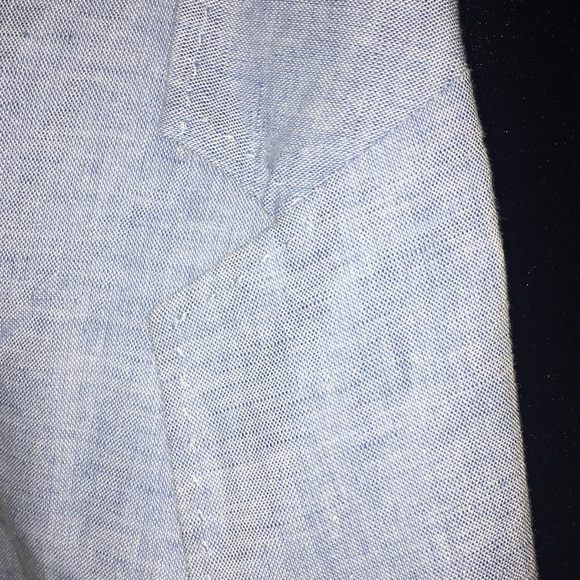 Light blue linen blazer Lela Rose size large - Picture 2 of 5